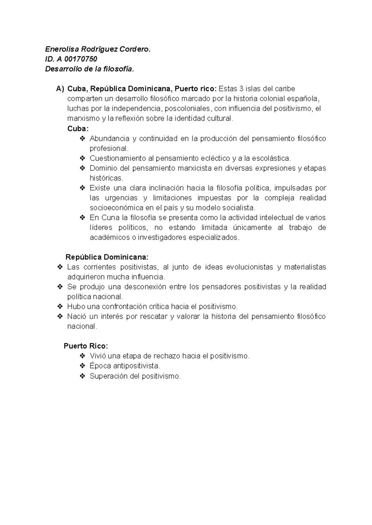 Desarrollo de la Filosofía en Cuba, RD y PR: Influencias Históricas ...