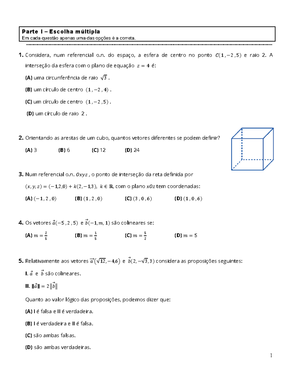 Exercícios de Preparação - Ficha 27 Abril - Matemática - Studocu
