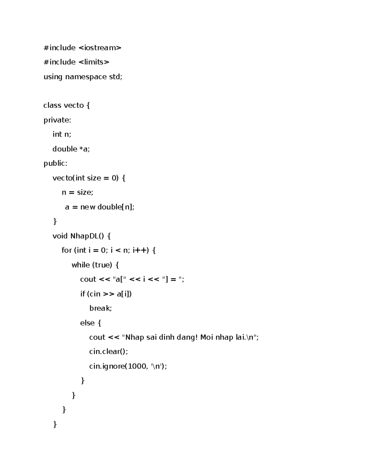Vector Class Implementation in C++ - sssssssss - Studocu