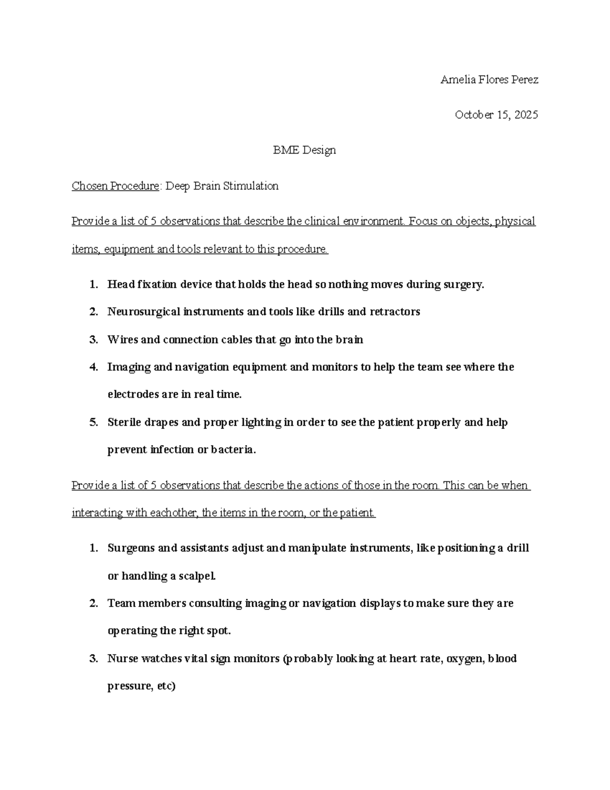 BME Design Case Study: Deep Brain Stimulation Procedure Observations ...