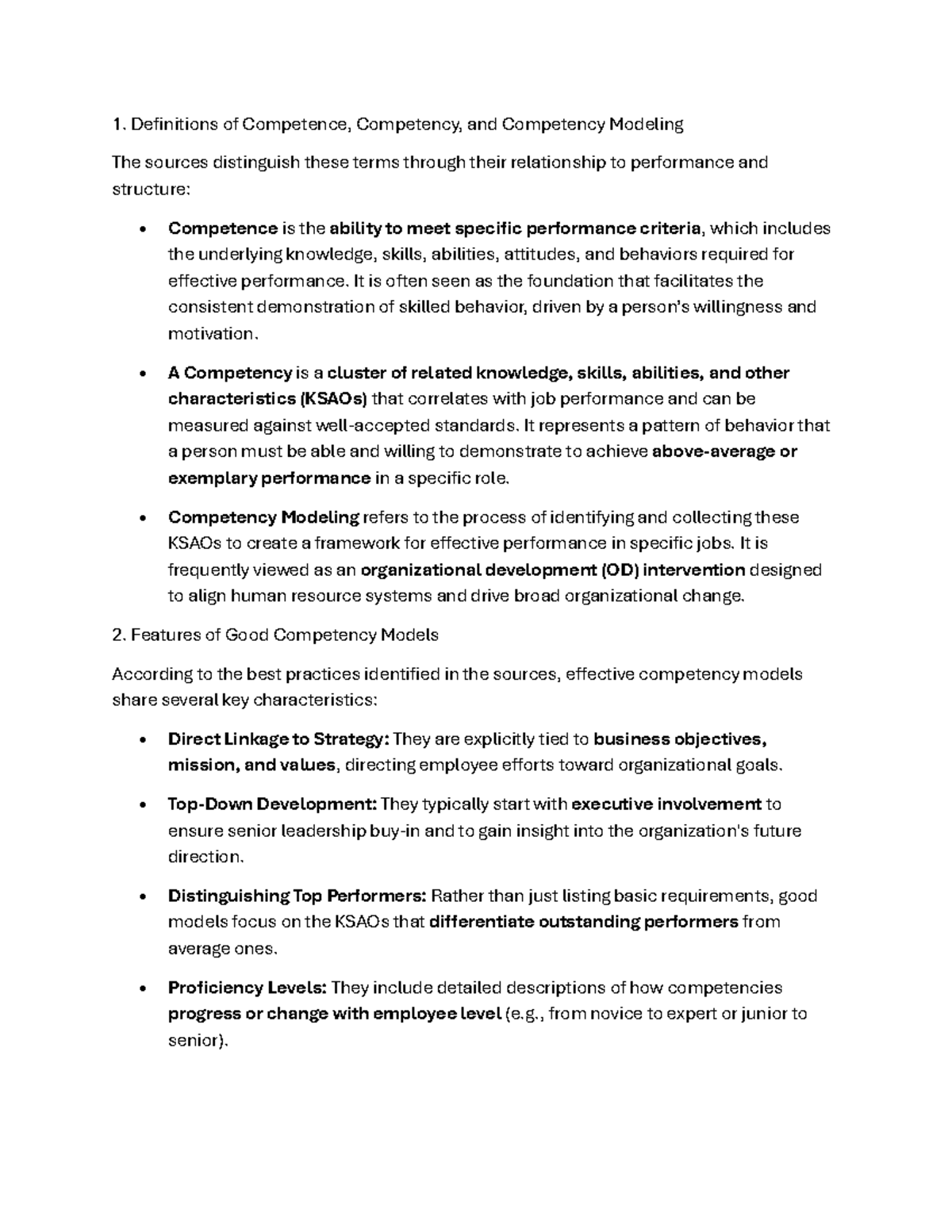 Unit 5 - Competence, Competency, and Modeling Insights - Studocu