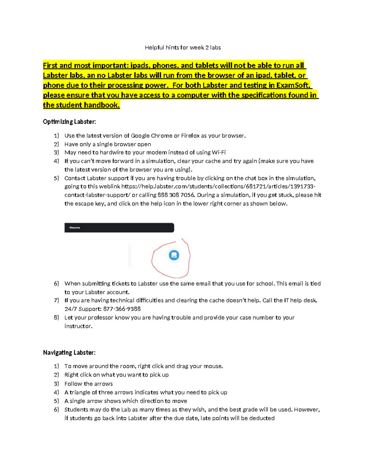 Helpful hints for week 2 labs - For both Labster and testing in ...