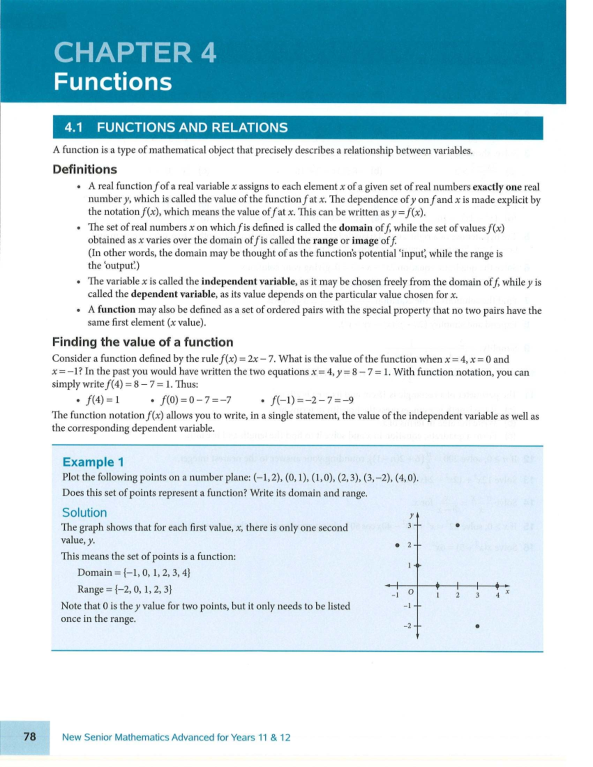 CHAPTER 4 Functions - Practice Materials for Year 11 Mathematics - Studocu