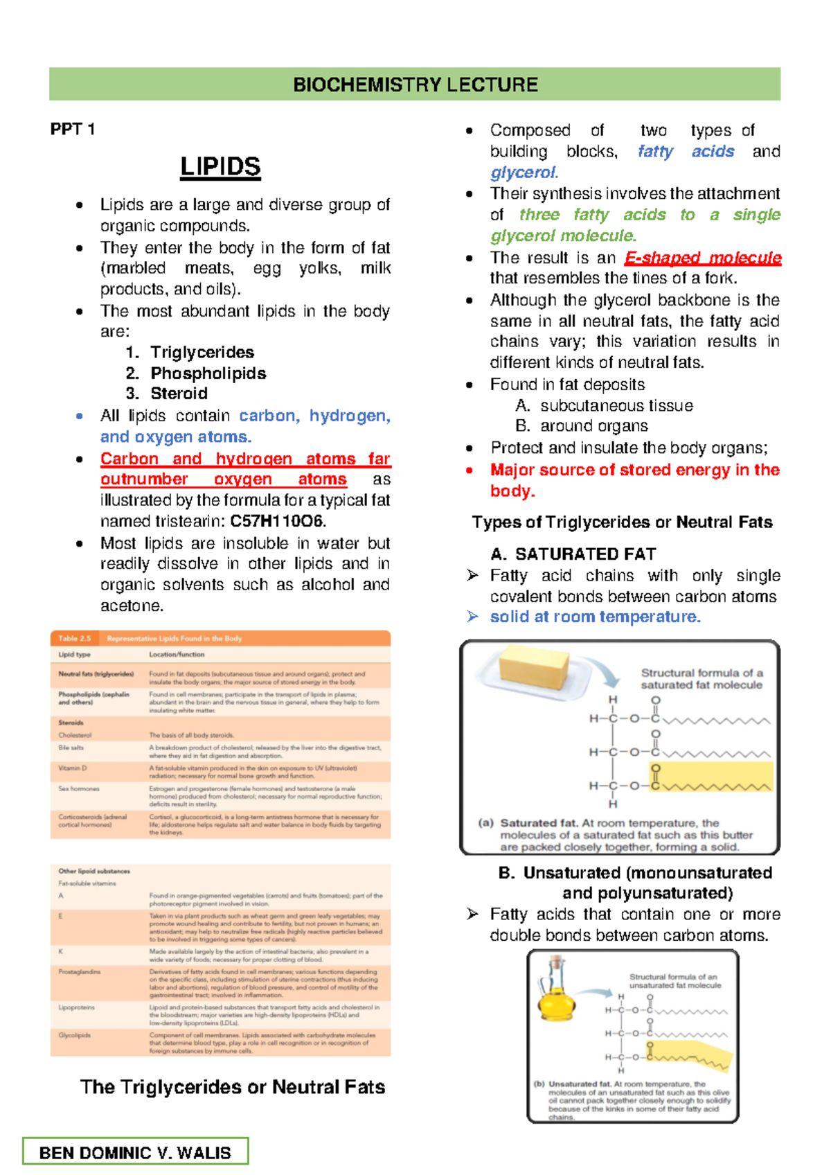 Midterm - Biochem LEC: Lipids, Metabolism, and Disorders Insights - Studocu