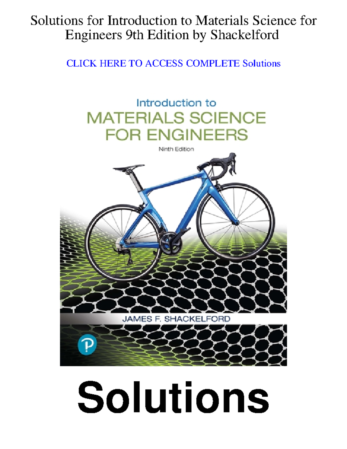 9780135650127- Solutions - Solutions for Introduction to Materials ...