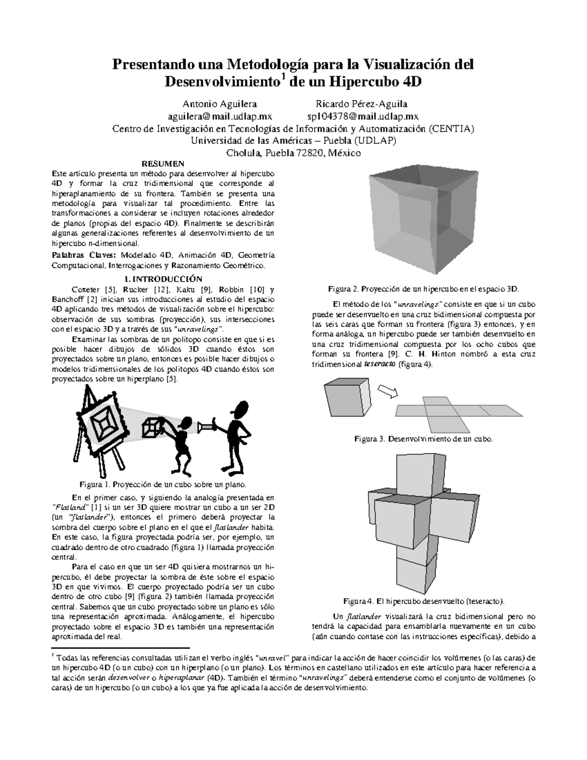 Metodología para la Visualización del Hipercubo 4D - UDLAP - Studocu