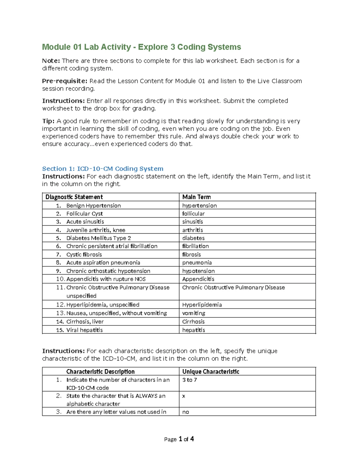 HIM2224fw Module 01 Assignment: Questions & Answers Overview - Studocu