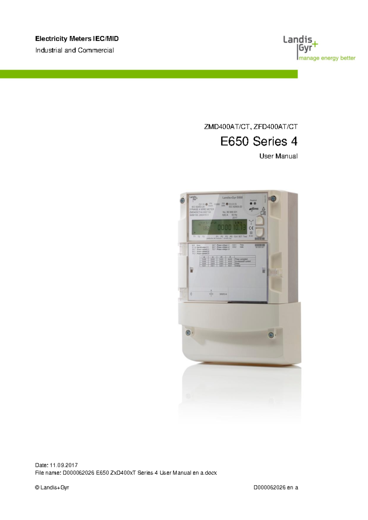 E650 Series 4 User Manual for Industrial & Commercial Meters - Studocu