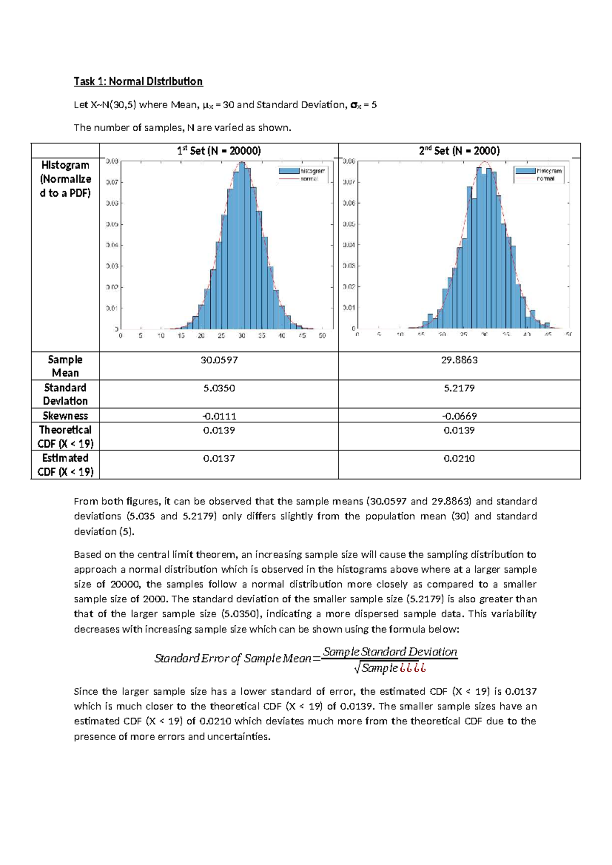 Normal Distribution & Lognormal Distribution Analysis (Course Code ...