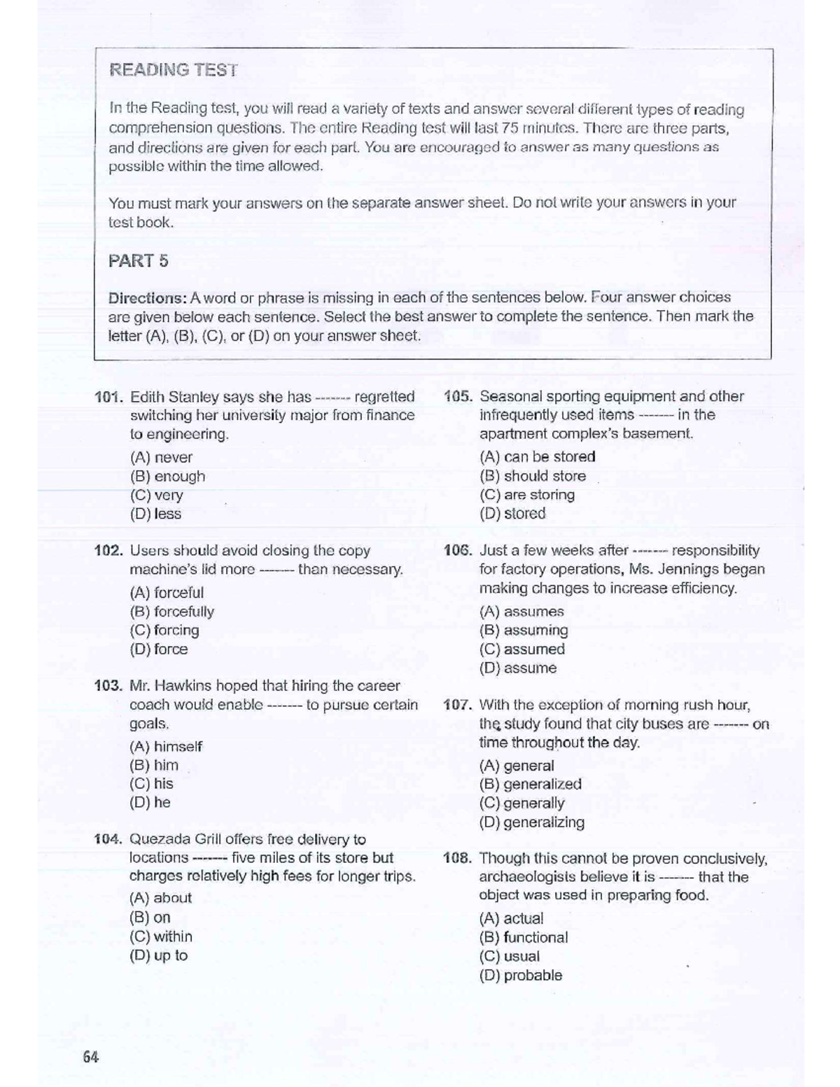 DAY 19-20 TOEIC B Study Notes - Studocu