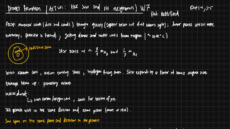 AST101 Lecture Notes: Week 4 - Star Formation & Planetary Systems - Studocu