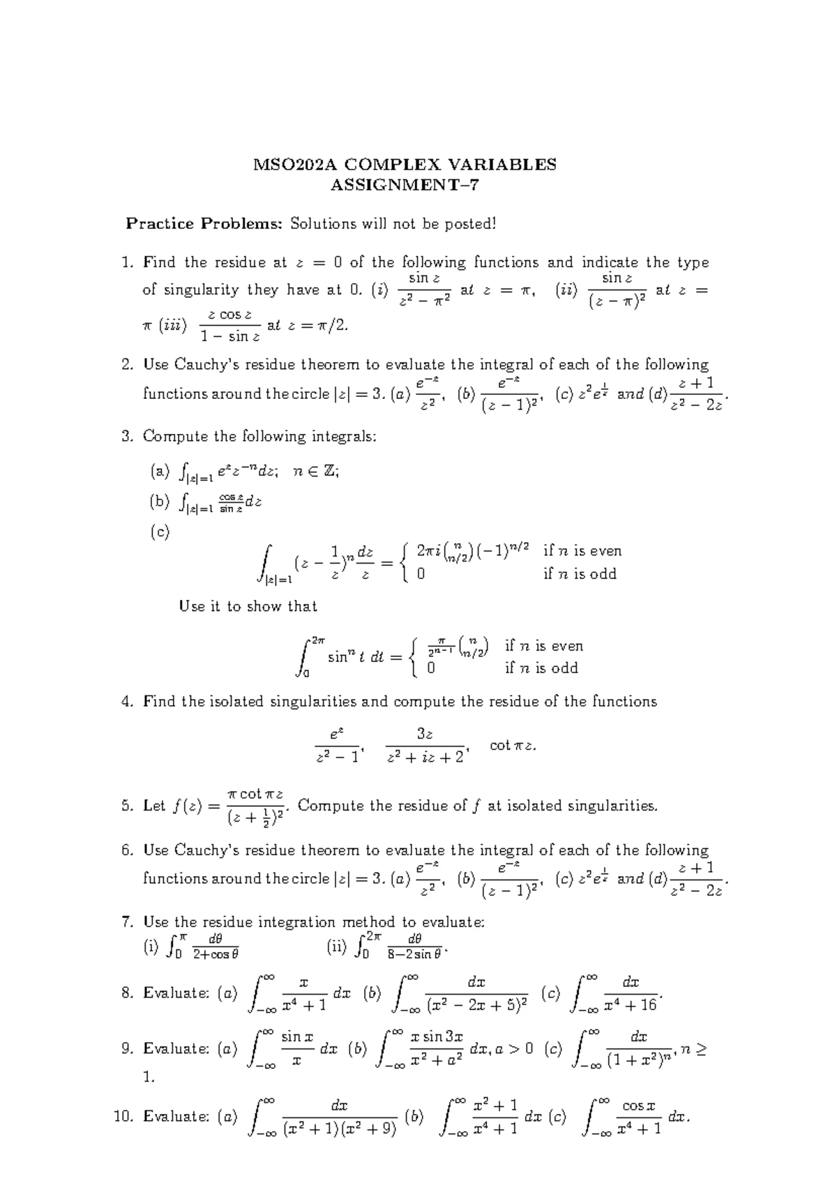 MSO202 Lecture 2 - Geometrical Concepts in Complex Analysis - Studocu