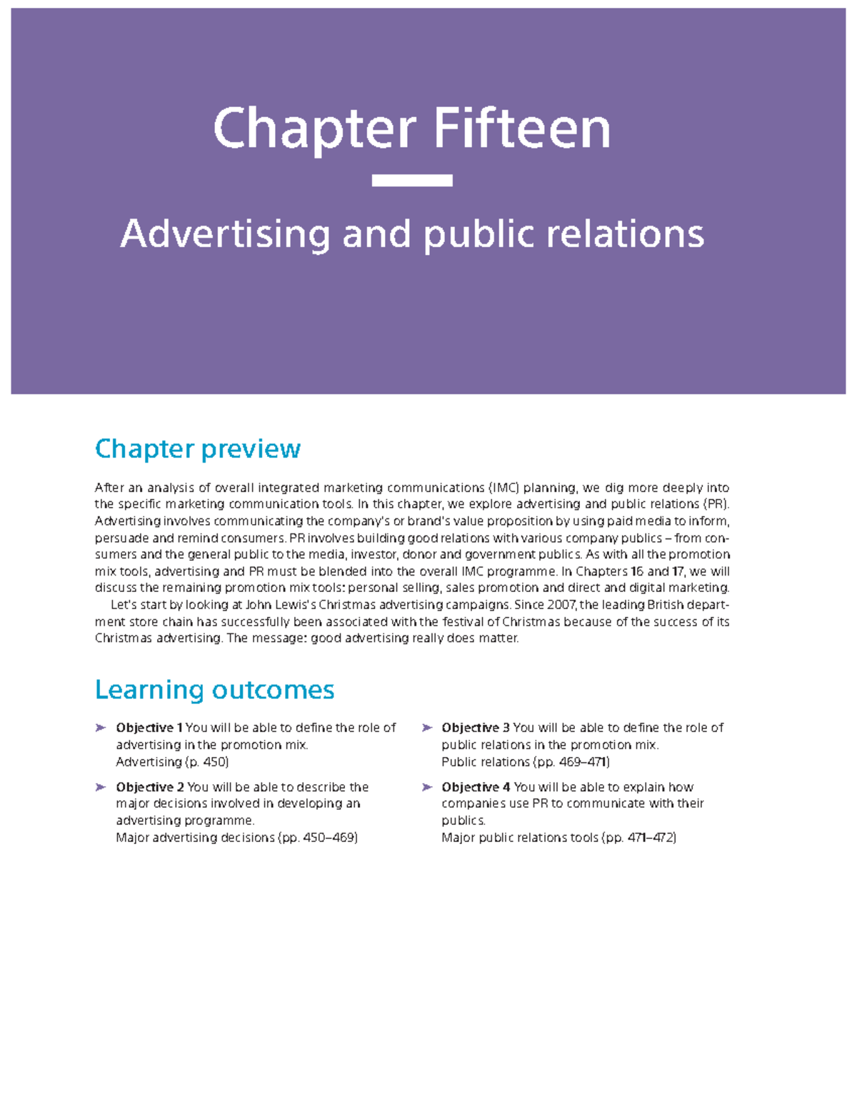 Marketing Principles 17th Edition: Chapter 15 - Ads & Public Relations ...