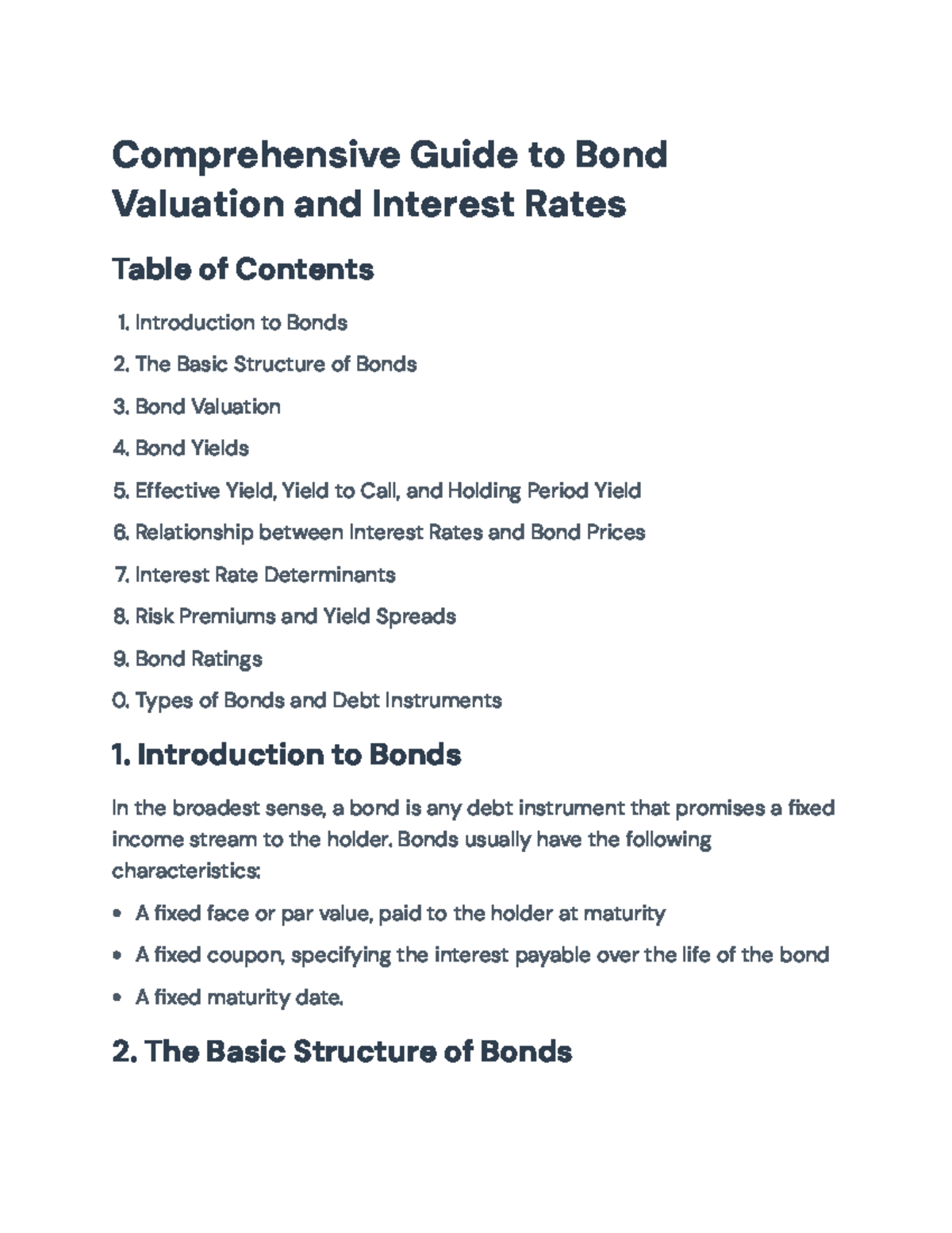 Complete Guide to Bond Valuation and Interest Rates Concepts ...