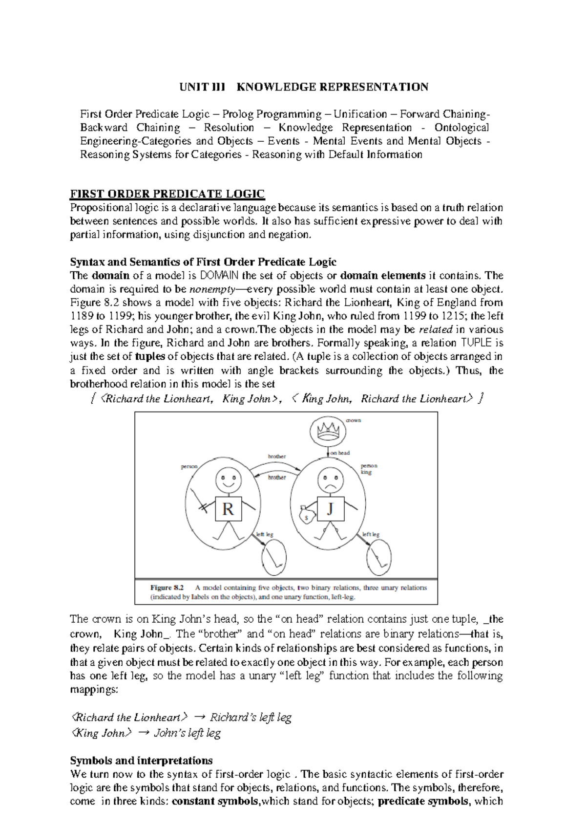 3 - AI Knowledge Representation: First Order Logic & Prolog Concepts ...