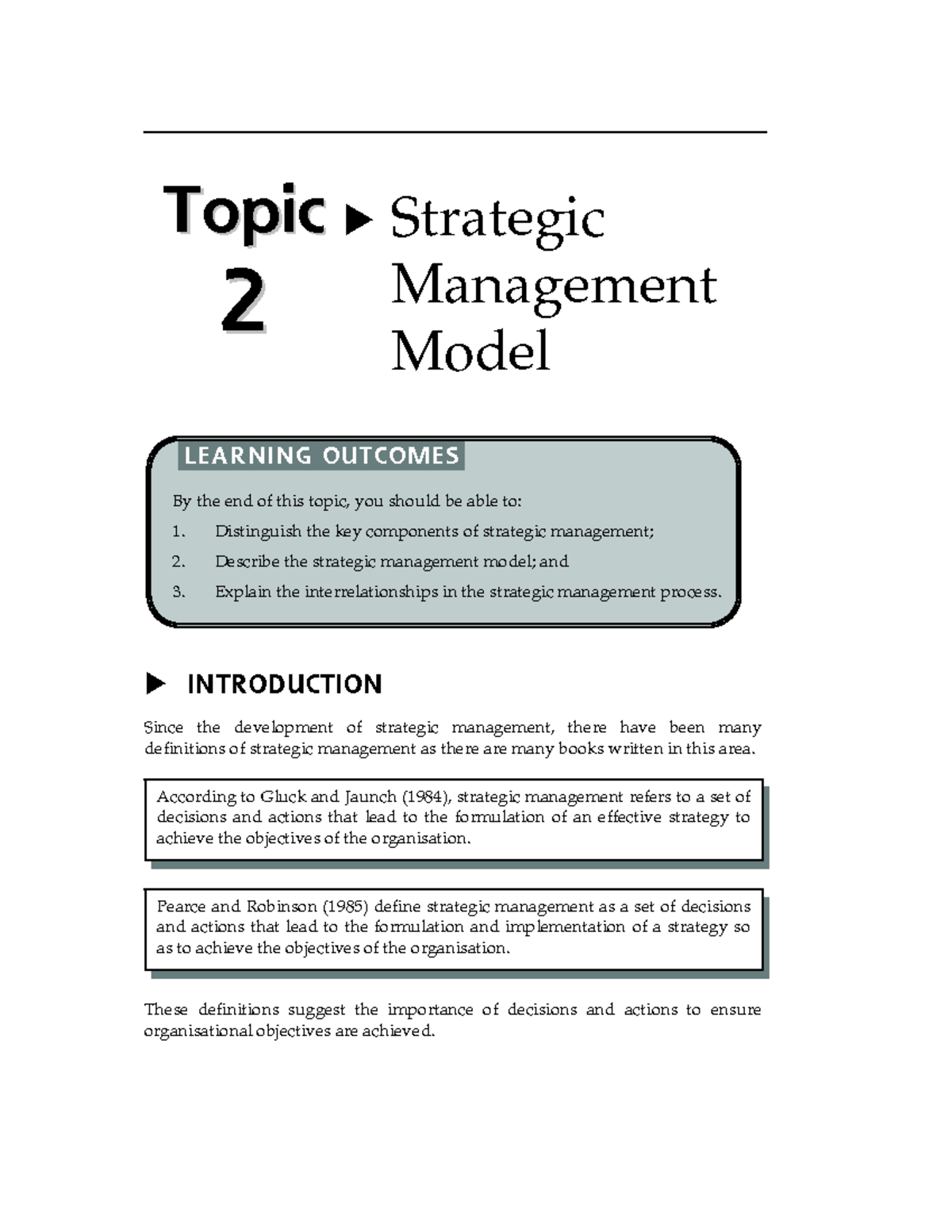 Summary Notes on Strategic Management - Business 3A (Week 15) - Studocu