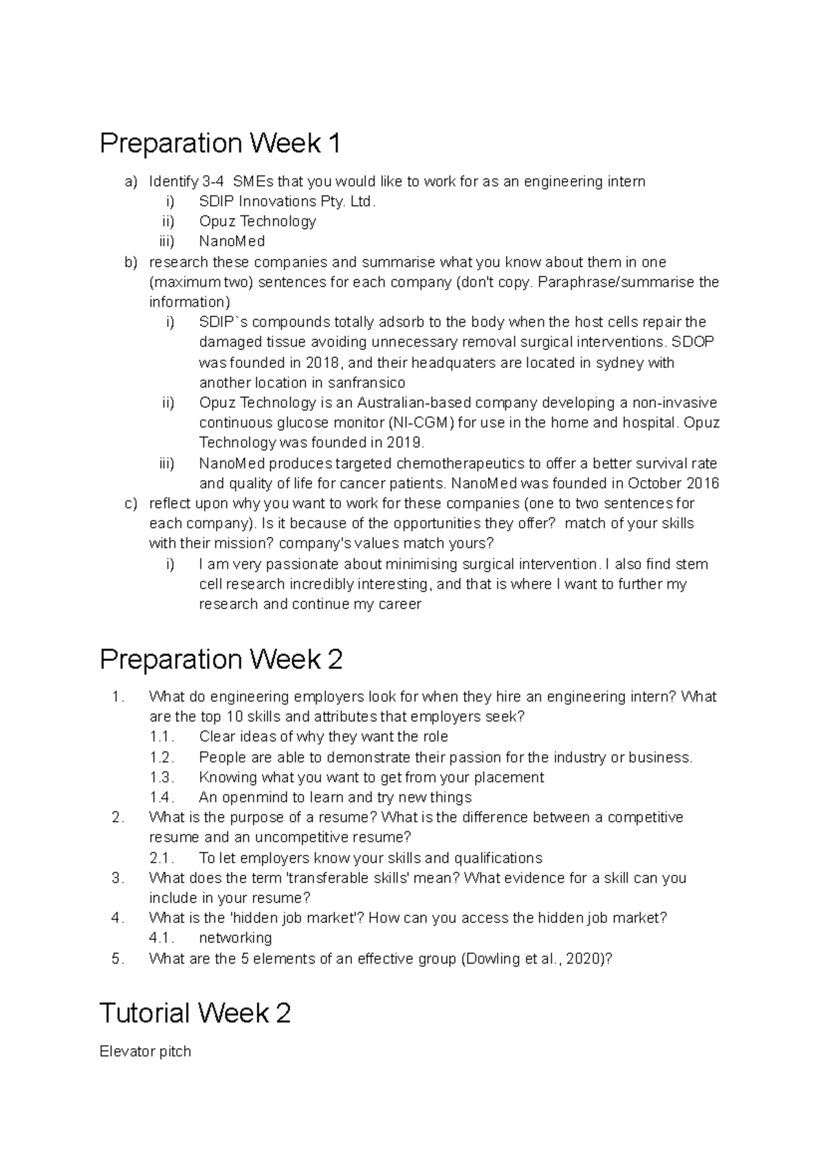Professional Practice Preparation: Week 1 & 2 Insights for Engineering ...