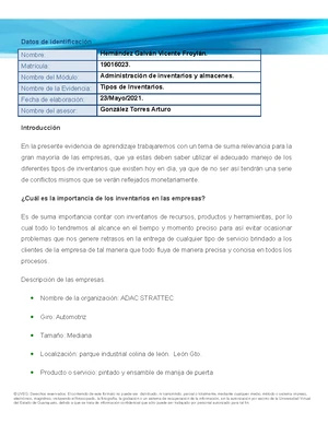 Examen Final de Administración e Inventarios - Código ADI101 - Studocu