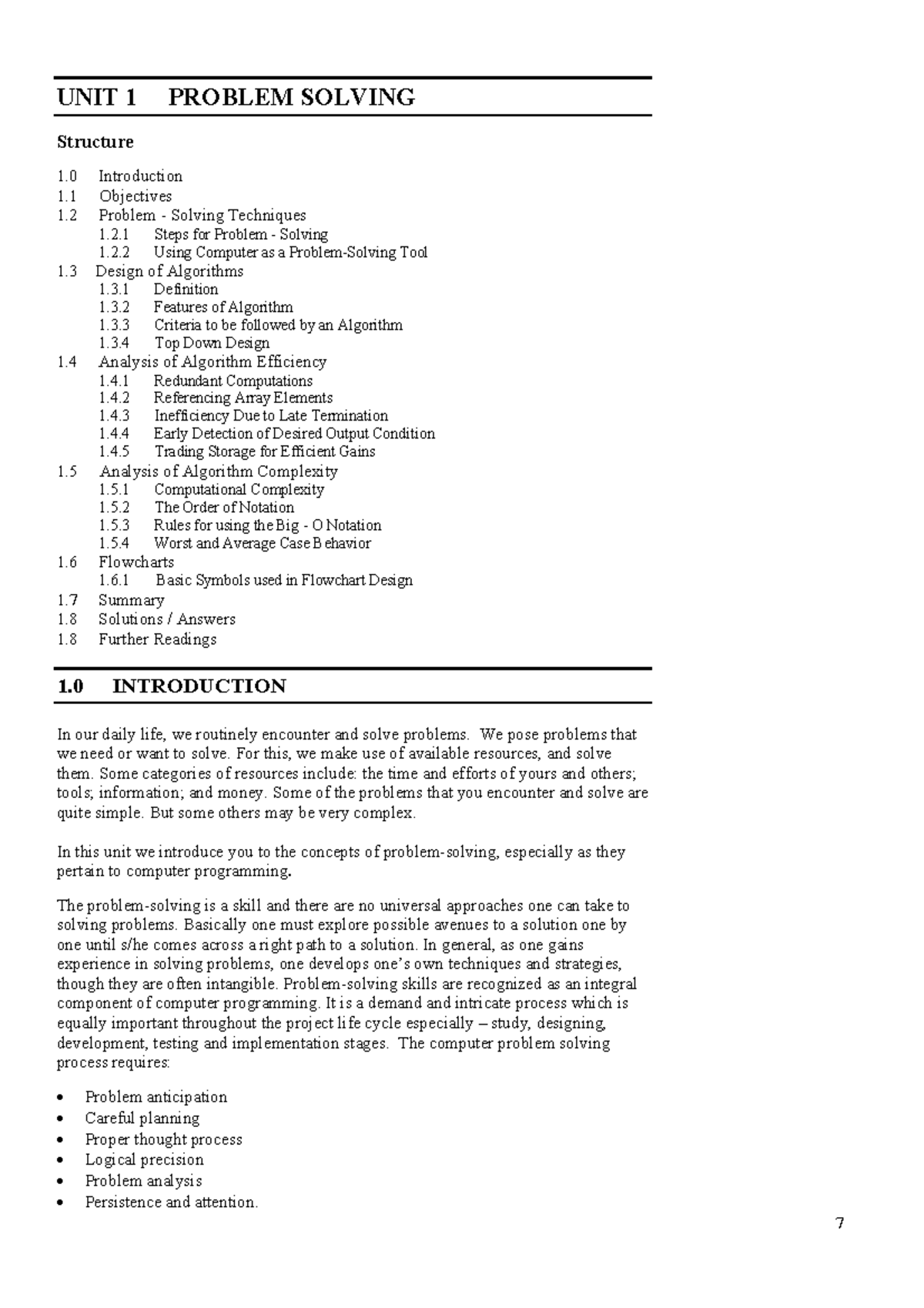 Problem Solving Techniques in Computer Programming - Unit 1 Notes - Studocu