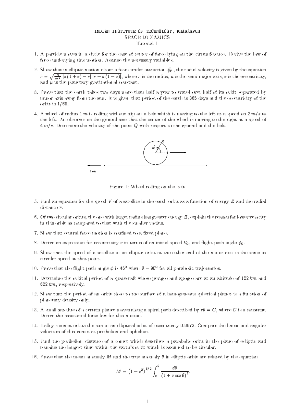 Title: IIT Kharagpur Space Dynamics: Problem Compilation and Solutions ...