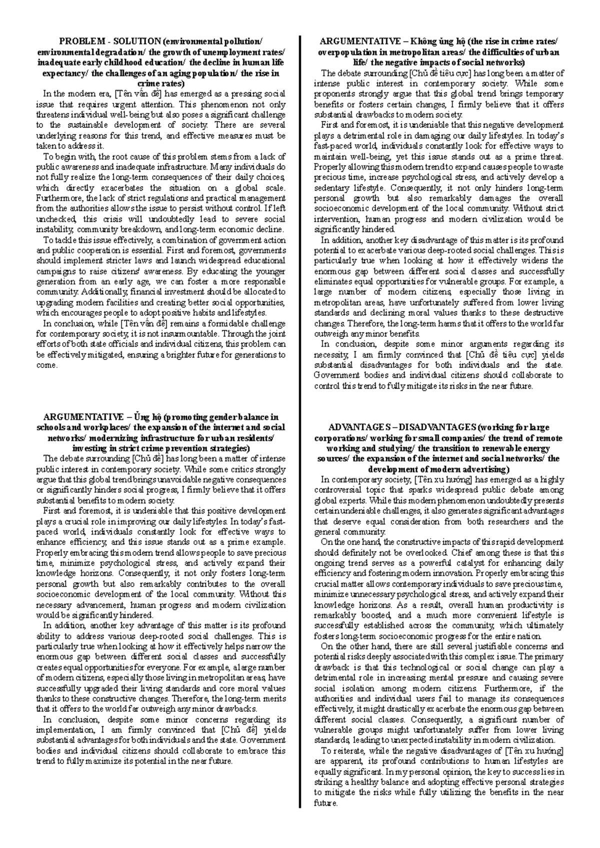 PROBLEM SOLUTION: Addressing Unemployment and Social Issues in Modern ...