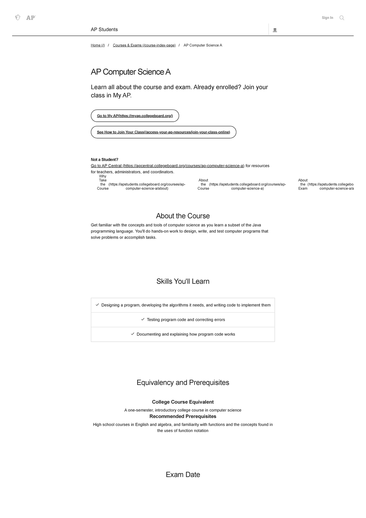 AP Computer Science A – Course Overview and Exam Details - Studocu