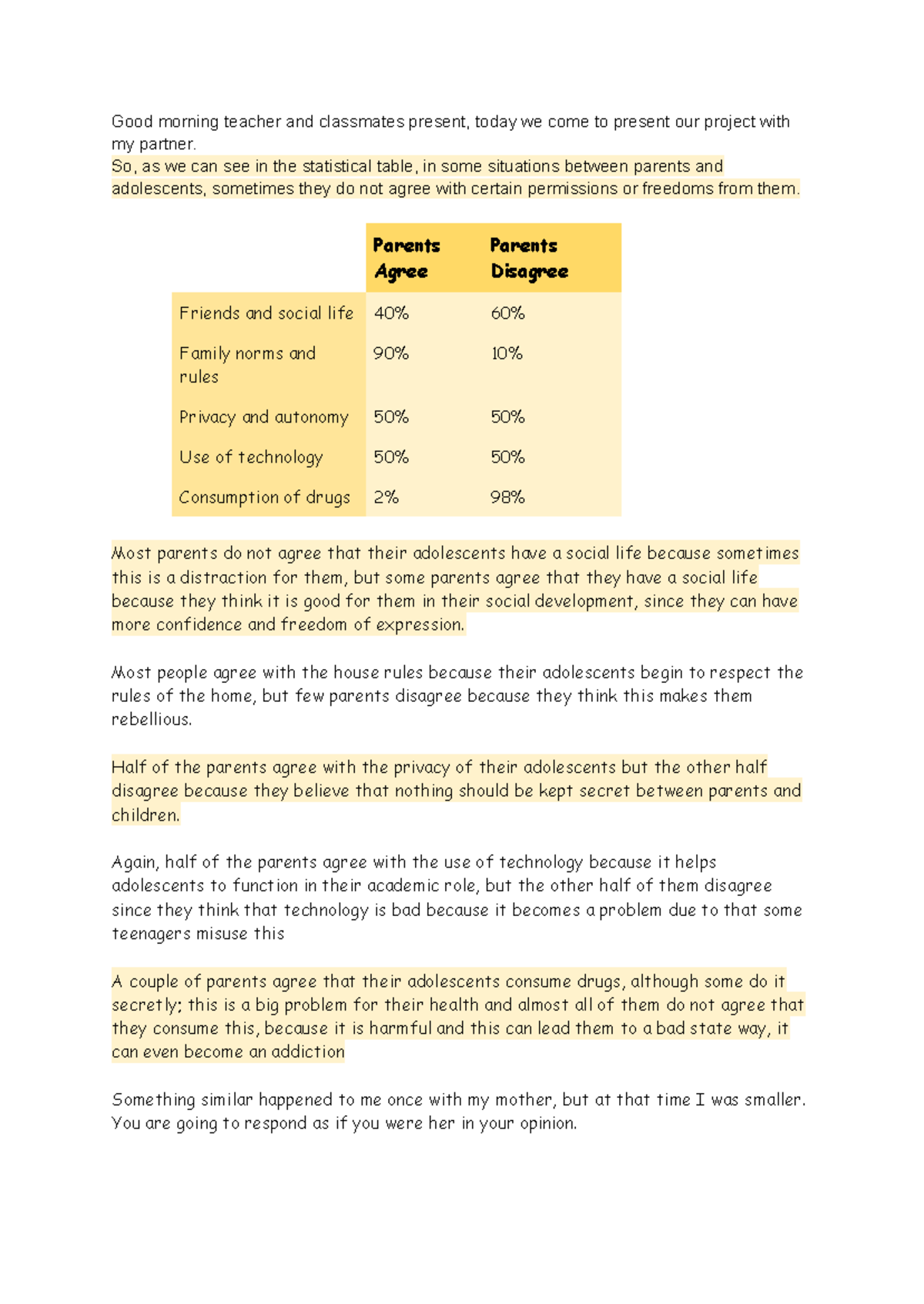 ALP. Basic 10: Parental Perspectives on Adolescents' Freedom and Rules ...