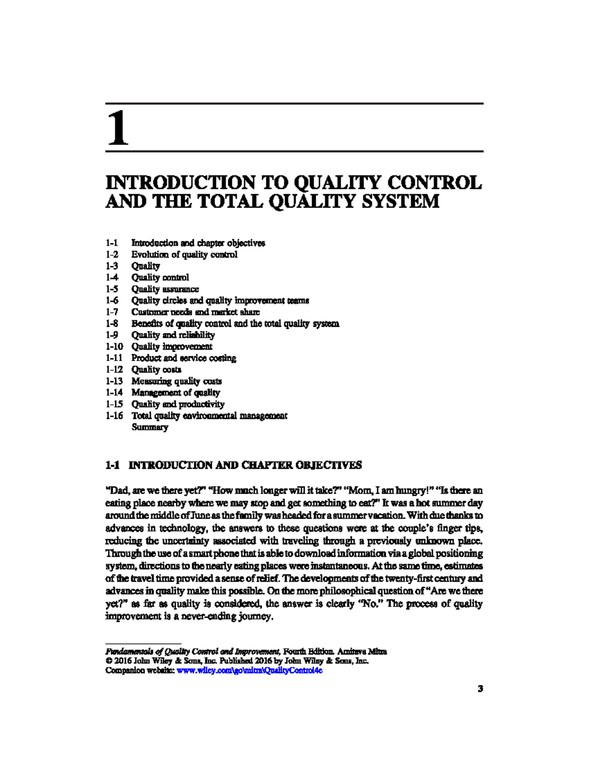 Fundamentals of Quality Control - Chapter 1 Overview and Concepts - Studocu