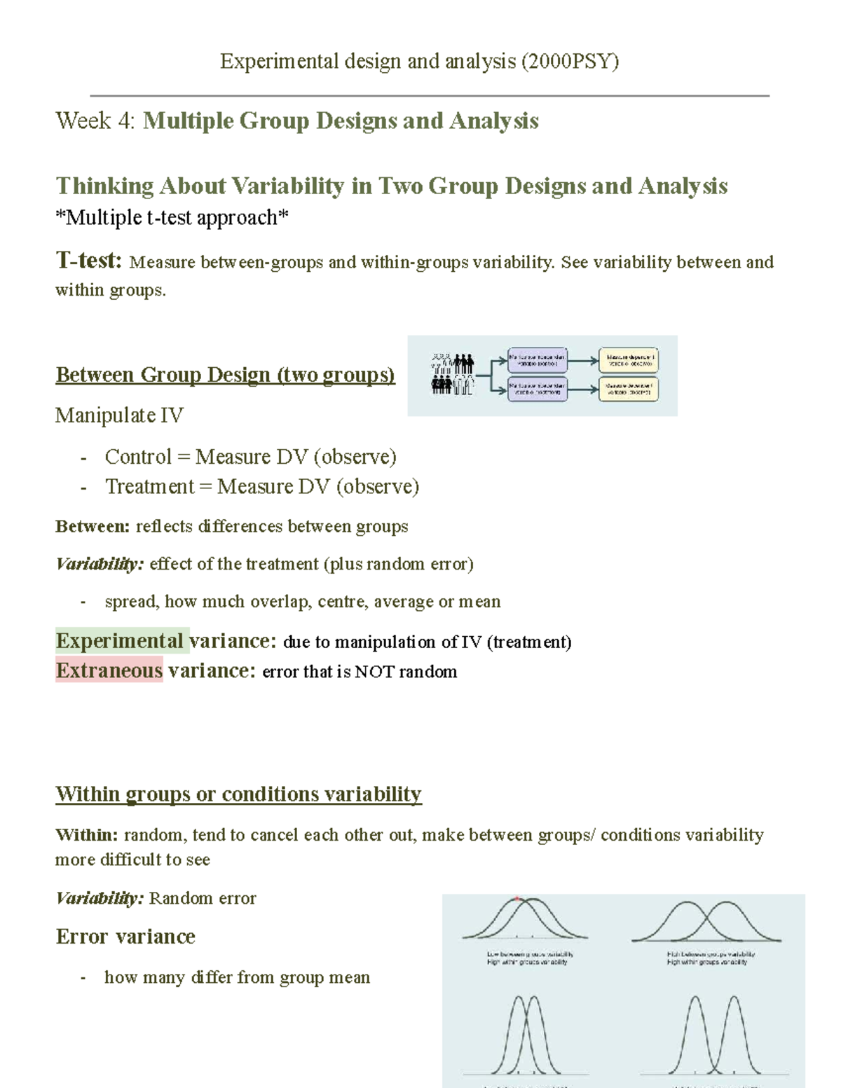 2000PSY Week 4: Multiple Group Designs and Analysis - Studocu