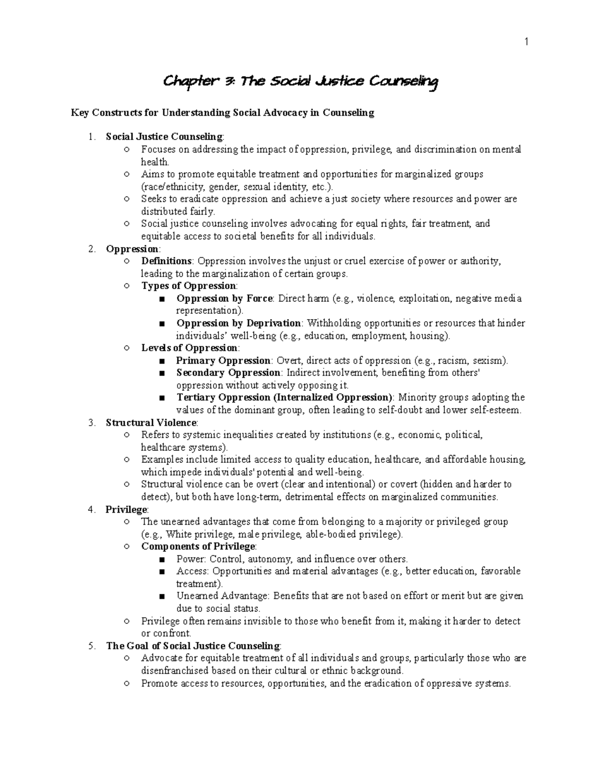 Social Justice Counseling and Advocacy: Frameworks and Competencies ...