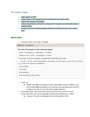 Govt1621 l6 - lecture 6 notes - The International System is built on ...