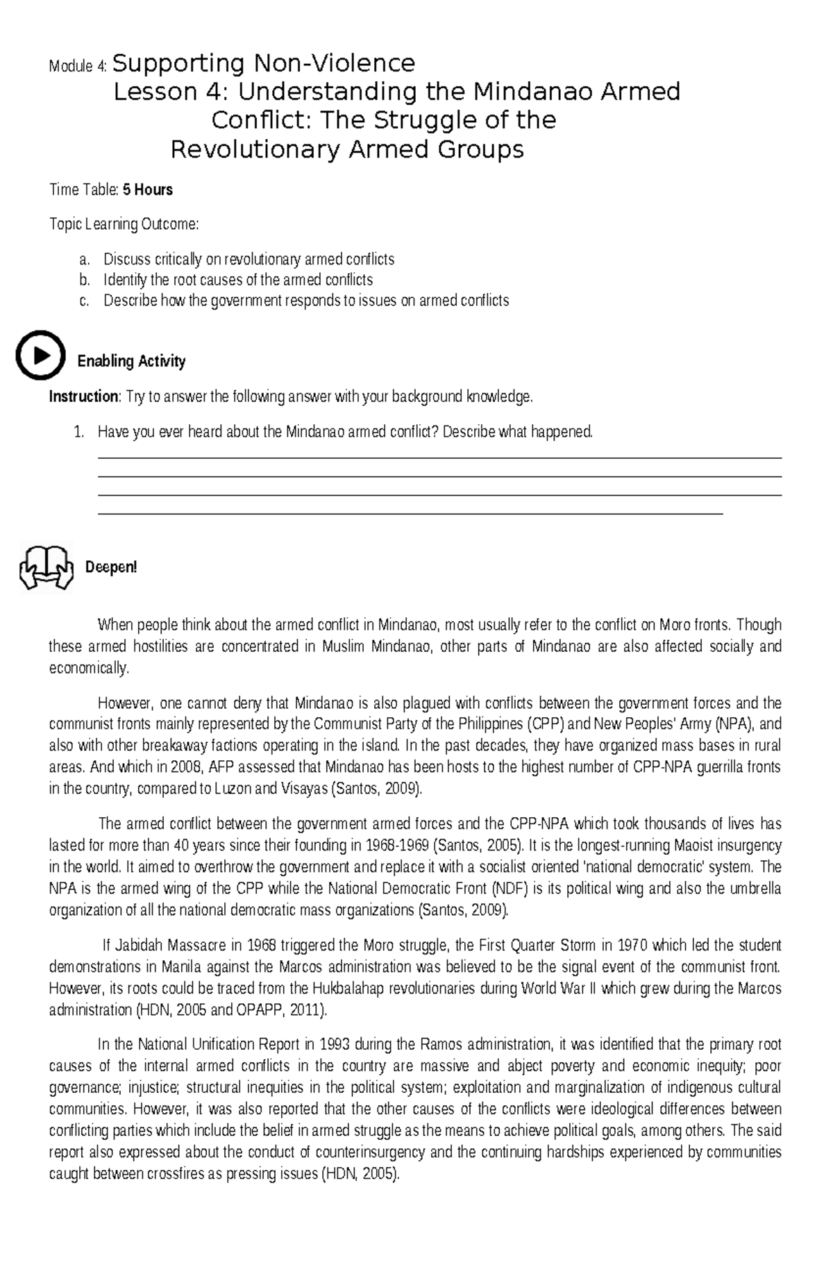 Inbound 1054652945867475526 - Module 4: Supporting Non-Violence Lesson ...
