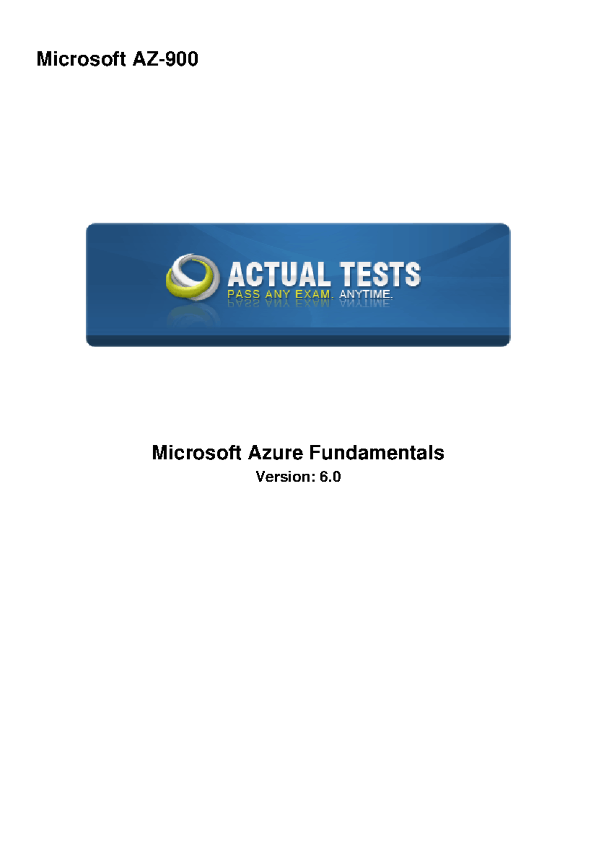 AZ-900 Exam Study Notes: Microsoft Azure Fundamentals Questions - Studocu