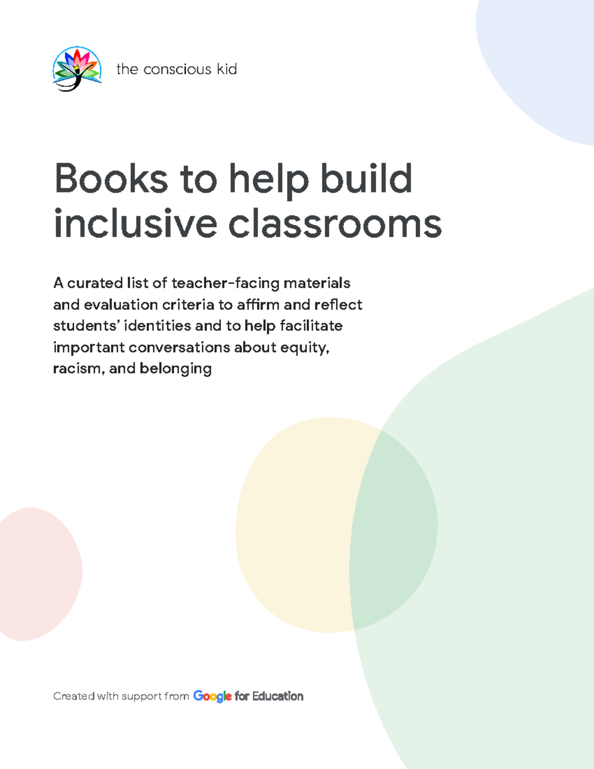 Inclusive Classroom Book Resource Guide for Equity & Anti-Racism ...