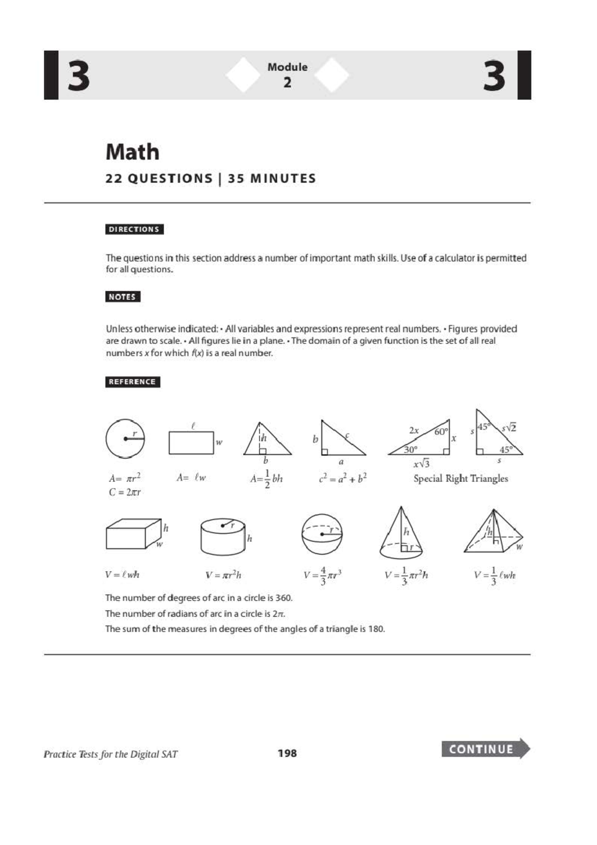 Math 22 Module 2 Practice Questions for SAT Preparation - Studocu