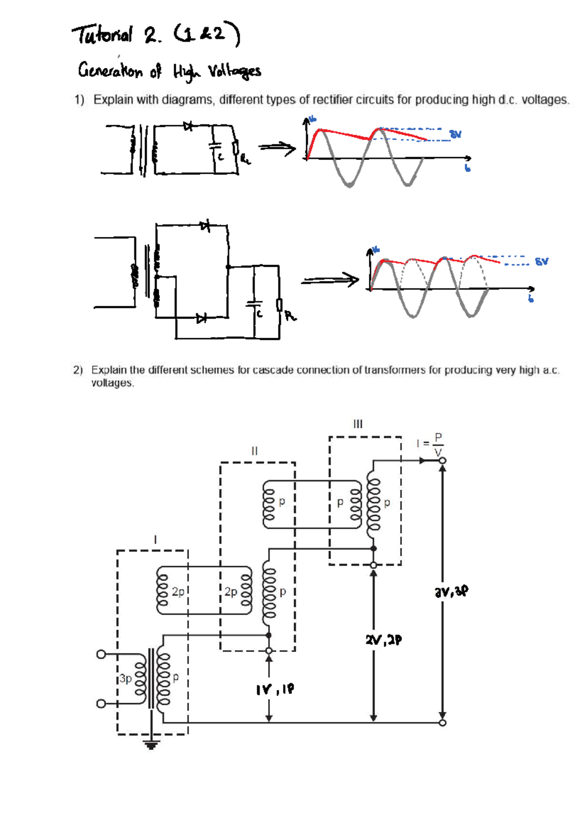 HV Tute 2 Solutions - High Voltage Tutorial 2 with Detailed Answers ...