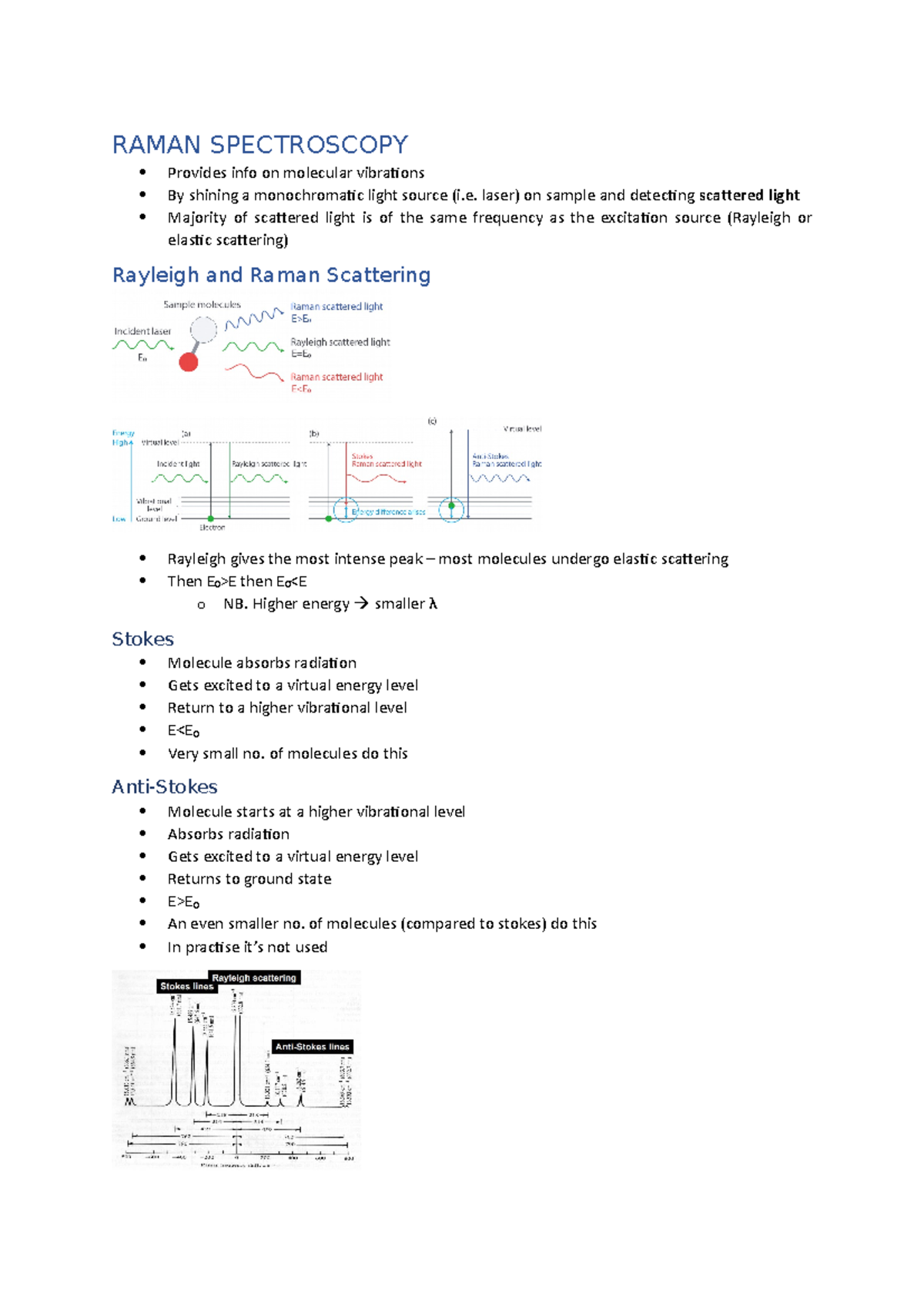 6. Raman Spectroscopy Overview: Key Concepts and Principles - Studocu