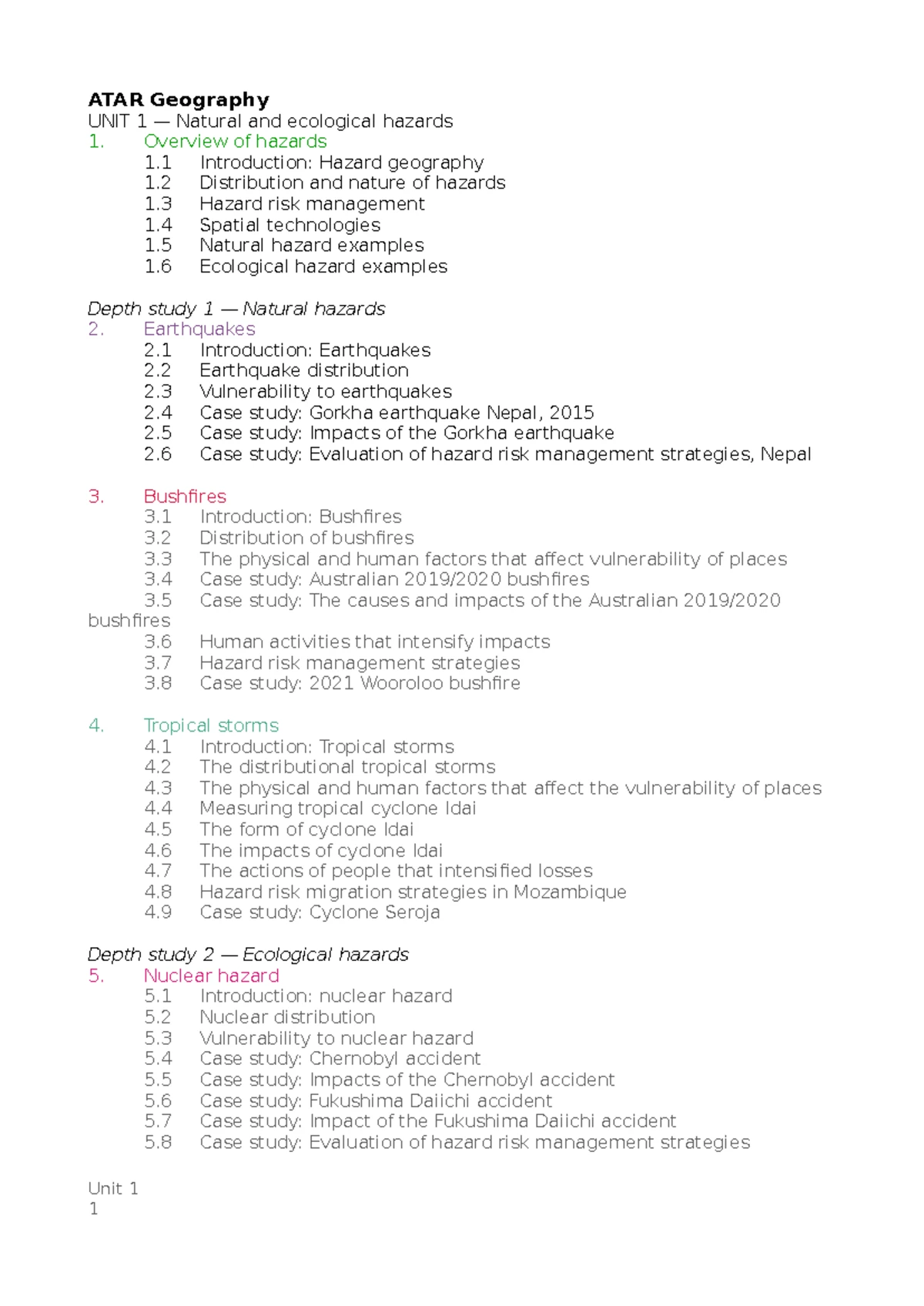 ATAR English - Syllabus Outline and Key Points for Units 1 & 2 - Studocu