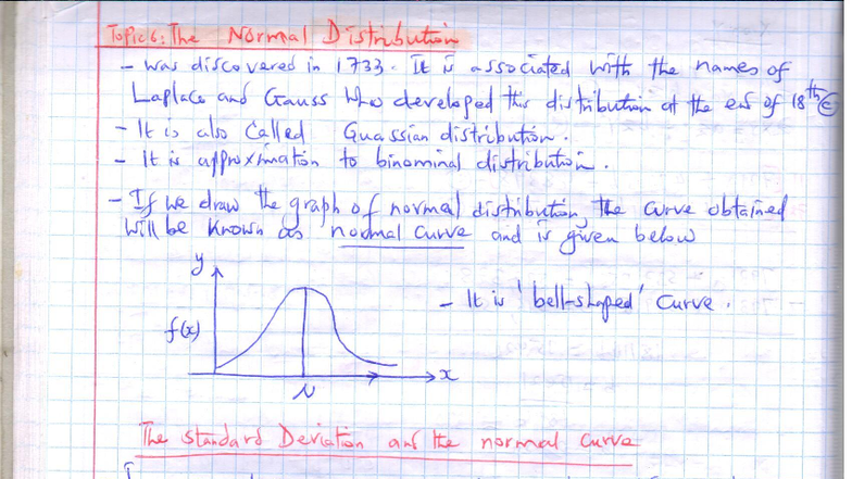 EMCU002 Topic 6: Understanding the Normal Distribution - Studocu