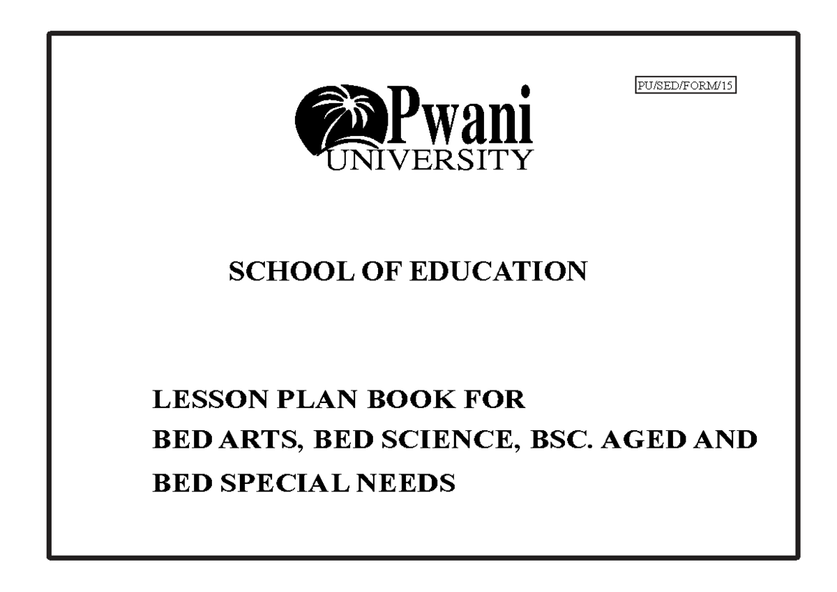 Lesson PLAN FOR BED ARTS BED Science BSC AGED AND BED Special Needs new ...