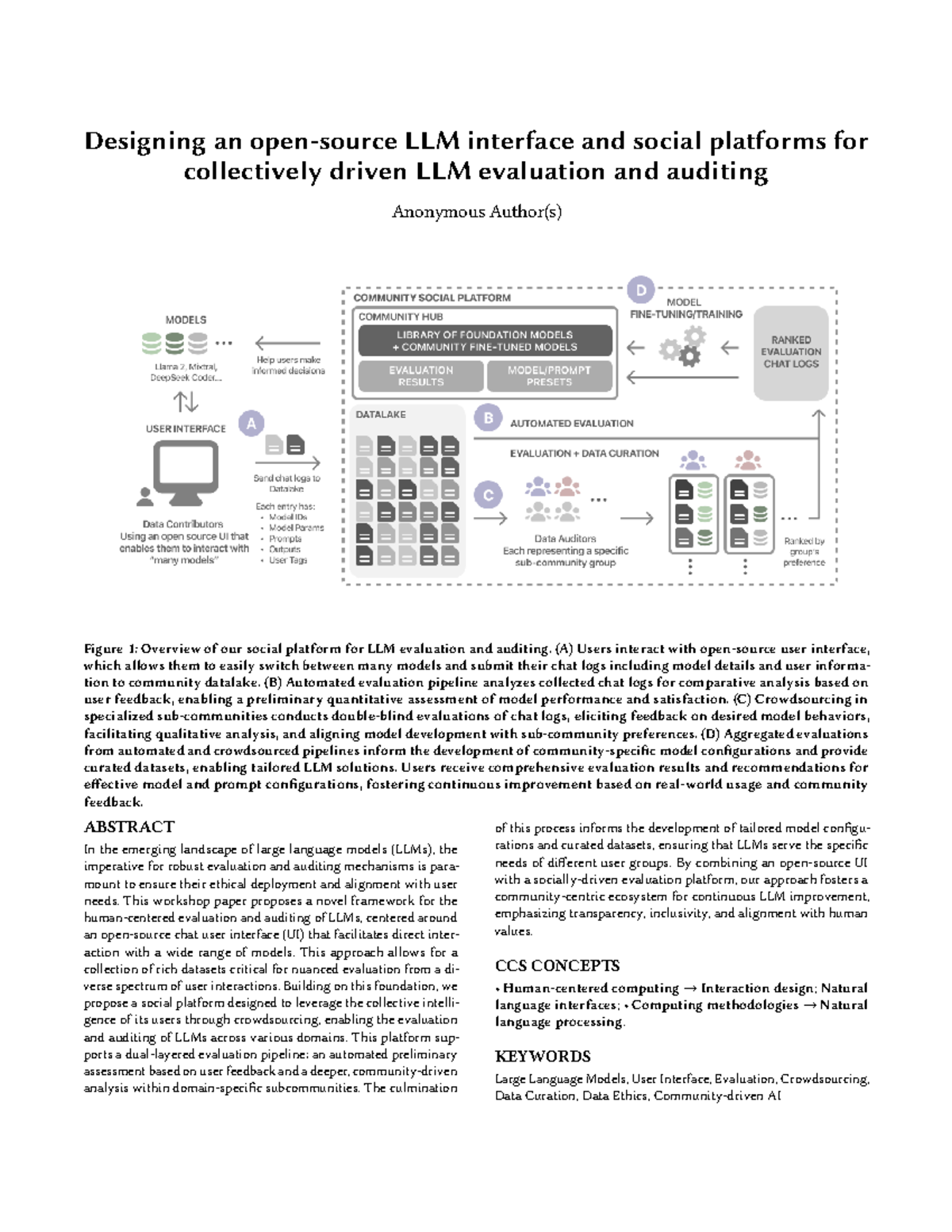 Designing LLM Evaluation Interfaces: A Social Platform Approach (CS101 ...