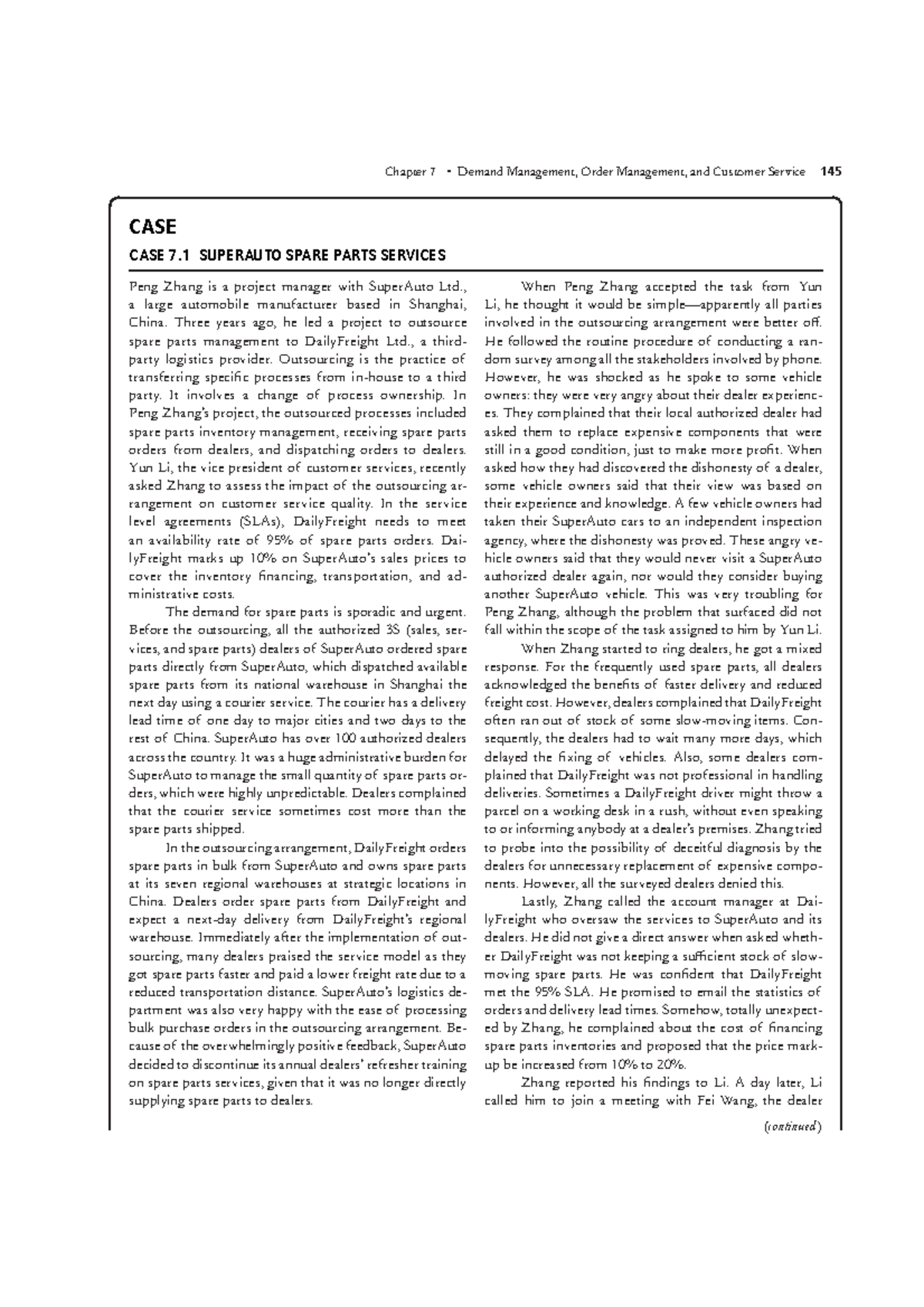 Chapter 7 Case Study Analysis - Understanding Key Concepts - Studocu