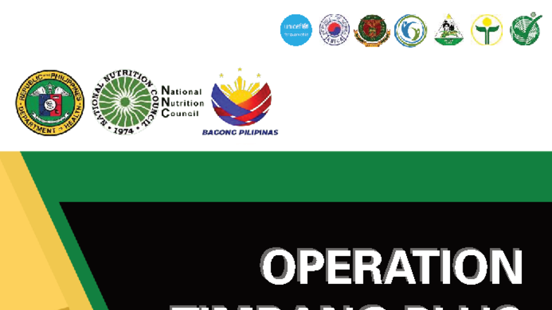 Operation Timbang Plus: Popularized Version Guide for Nutrition Workers ...