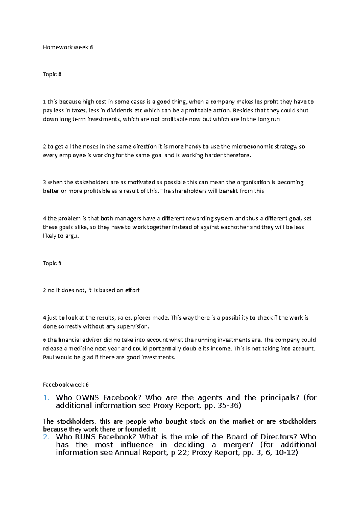 Homework week 6 - opdrachten week 6 - Homework week 6 Topic 8 1 this ...