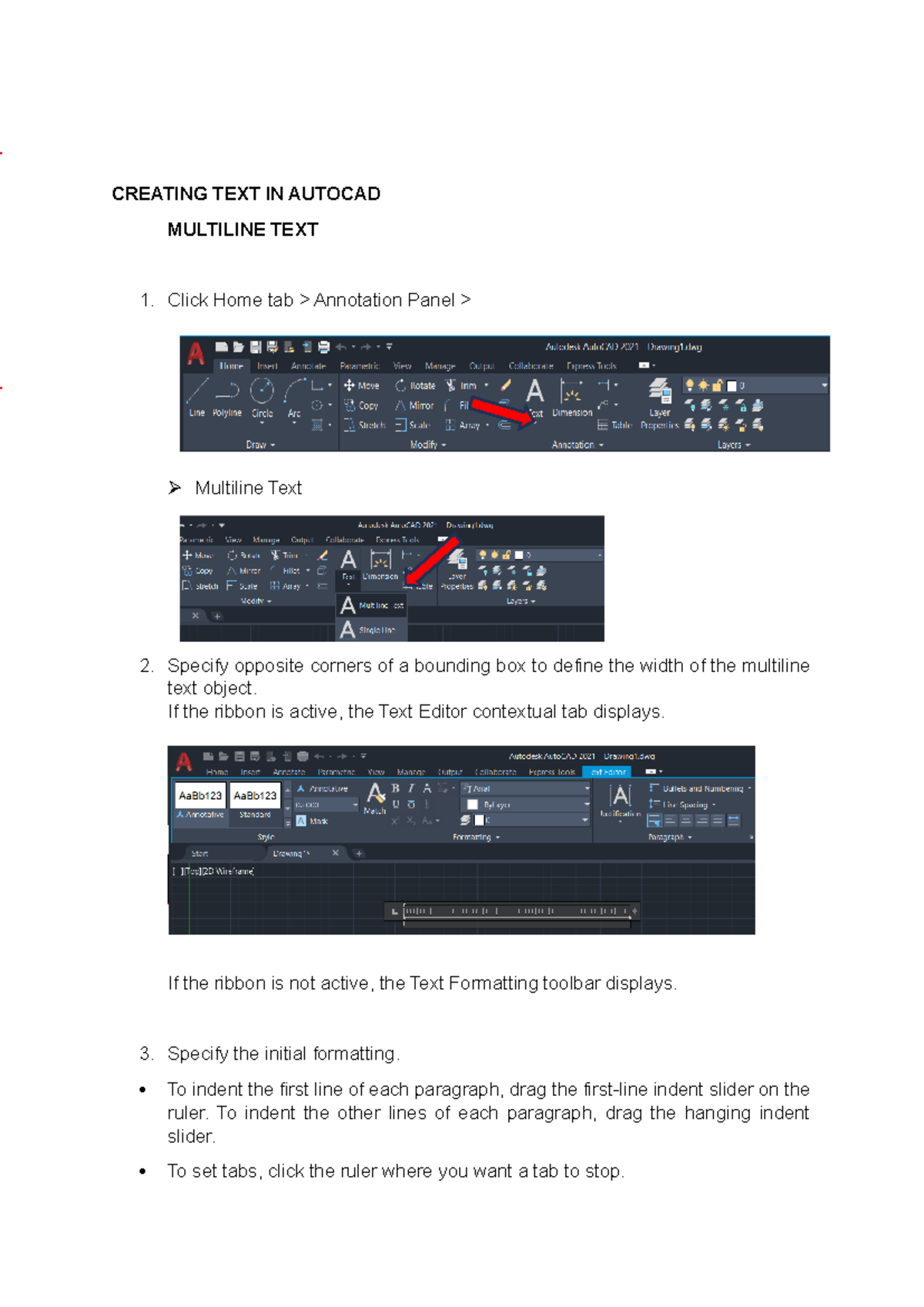 Creating Multiline & Single-Line Text in AutoCAD (Course Code: CAD101 ...