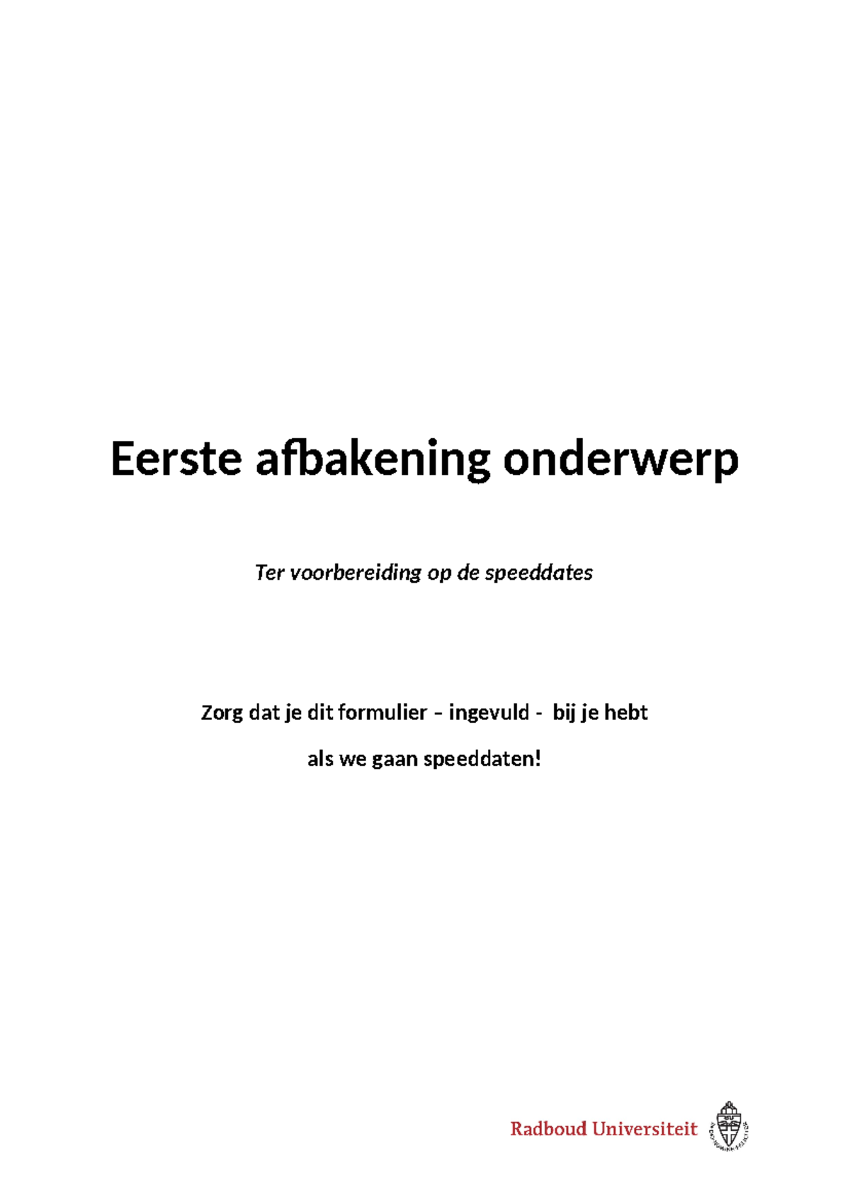 Brainstormformulier PWS voor Onderzoeksonderwerpen en Strategieën ...
