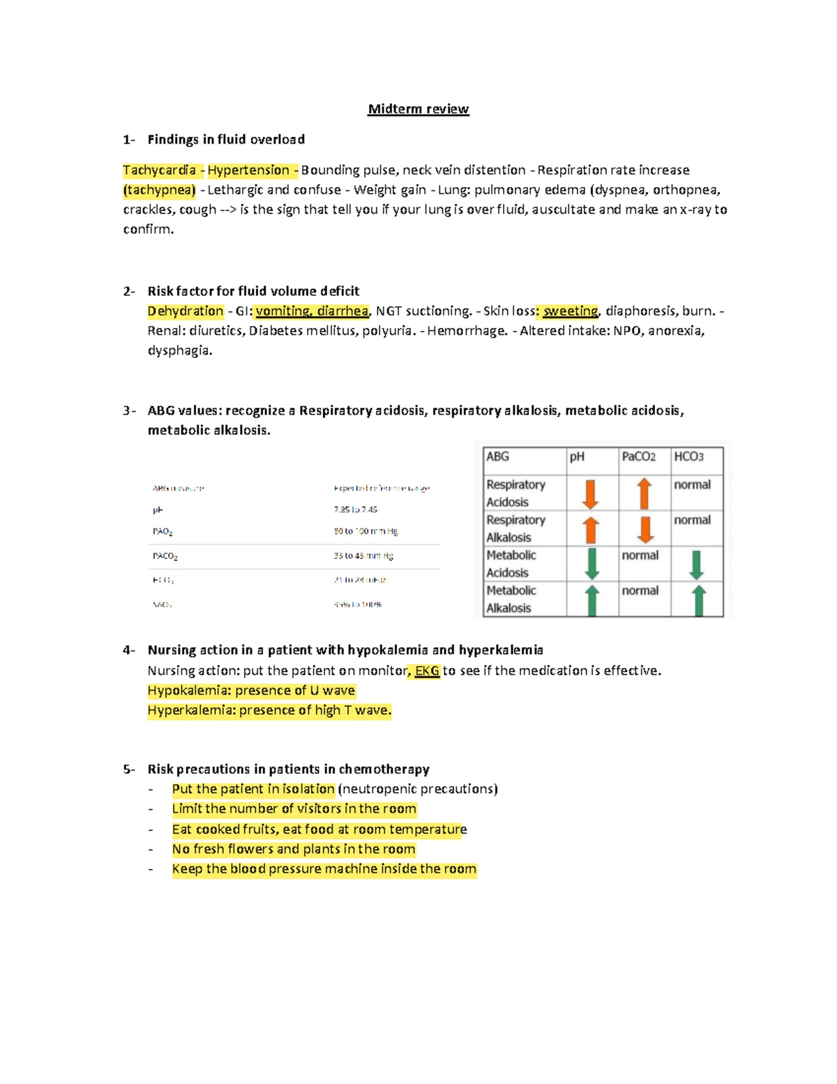 Midterm questions - 1: A nurse is caring for a client who has returned ...