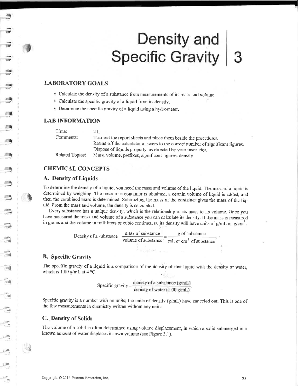 Lab 3 - Exploring Density & Specific Gravity Principles - Studocu