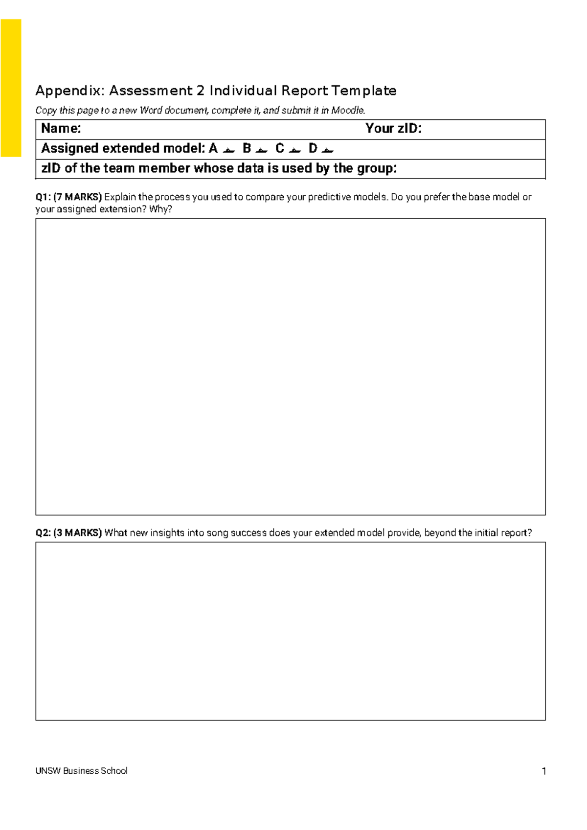 COMM1190 A2 Instructions 2025 T2 Template A2 Stage 1 - 1 Appendix ...