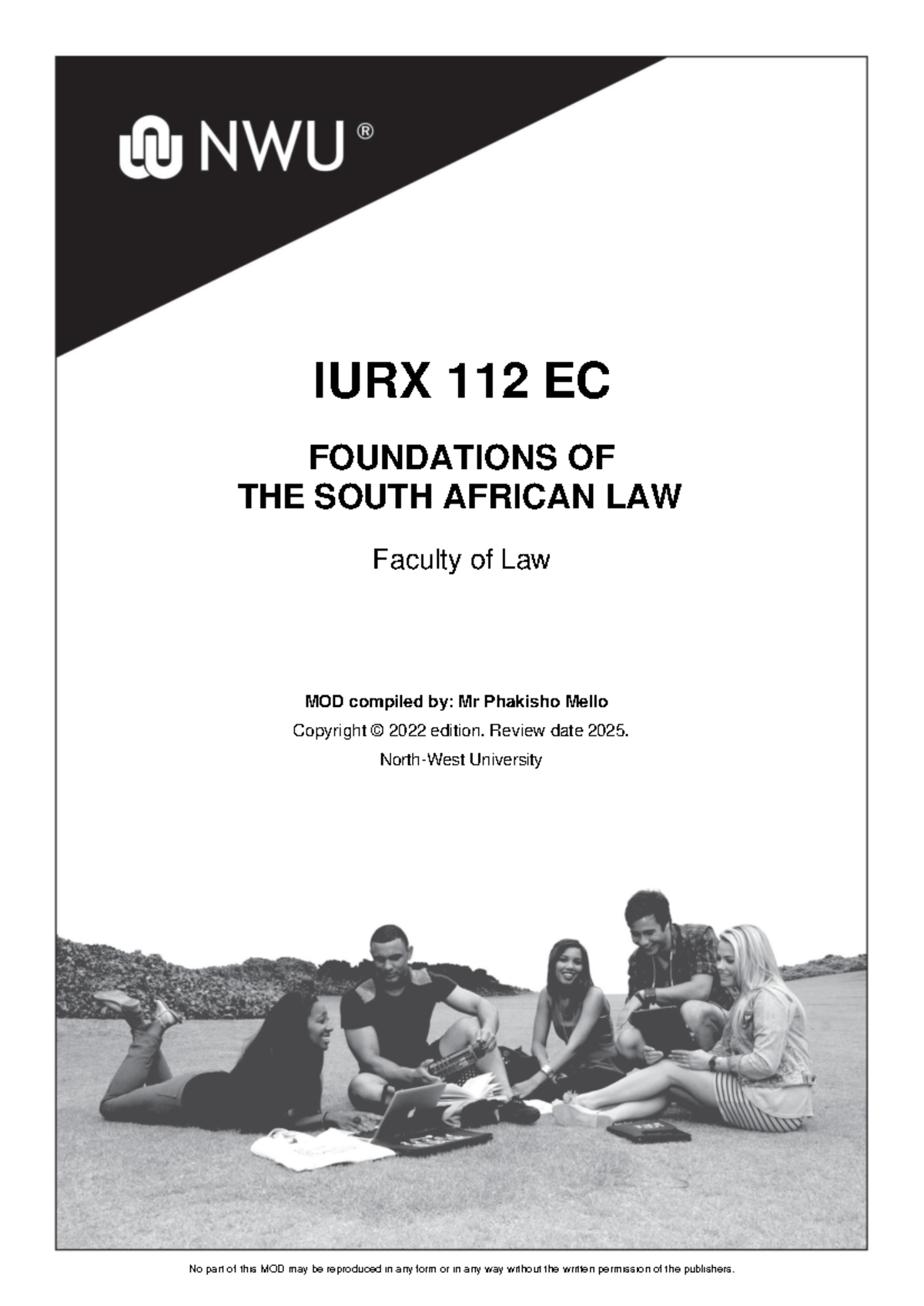 IURX 112 Study Guide: Foundations of South African Law (2025) - Studocu